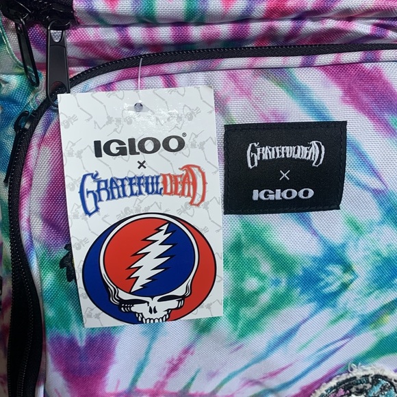 Igloo Grateful Dead Backpack Daytripper Cooler 24 Can Tie Dye New - Picture 5 of 9
